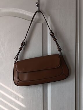 Mango - Classic Brown Shoulder Bag